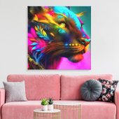 Tiger Portrait Canvas Afdruk (Insitu (Woonkamer))