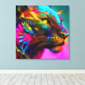 Tiger Portrait Canvas Afdruk (Insitu (Houten vloer))