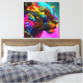Tiger Portrait Canvas Afdruk (Insitu (Slaapkamer))