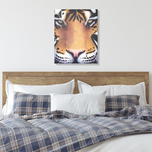 Tiger Portrait Canvas Afdruk (Insitu (Slaapkamer))