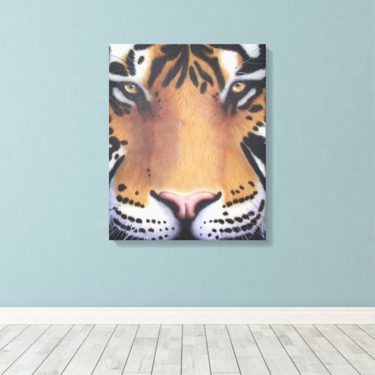 Tiger Portrait Canvas Afdruk (Insitu (Houten vloer))