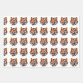 Tiger Portrait Inpakpapier Vel (Voorkant 2)