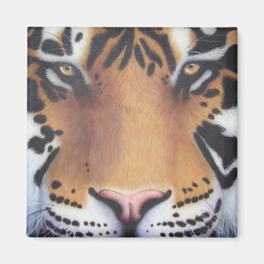 Tiger Portrait Magneet (Voorkant)