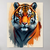 Tiger Portrait Poster (Voorkant)