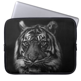 TIGER PORTRAT IN BW LAPTOP SLEEVE