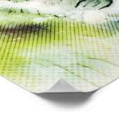 Tiger Portret Face Waterverf Grafische kunst Poster (Hoek)