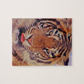 Tiger portretfoto met zonsondergang legpuzzel (Horizontaal)