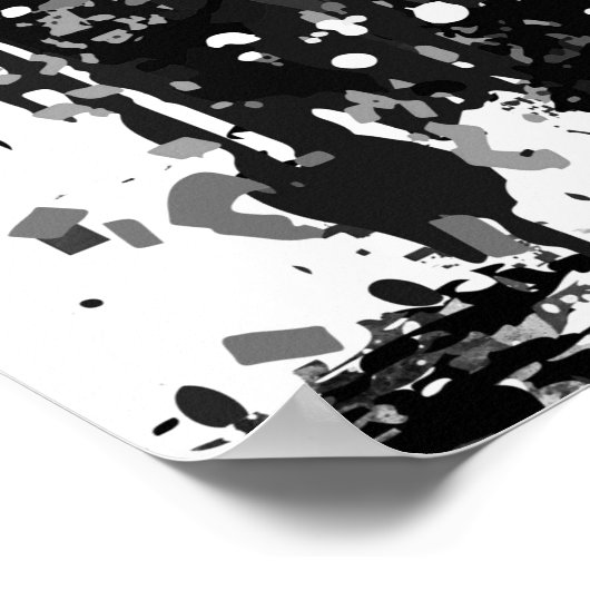 Tiger Poster Art | Tijgertekening | Zwart-wit (Hoek)