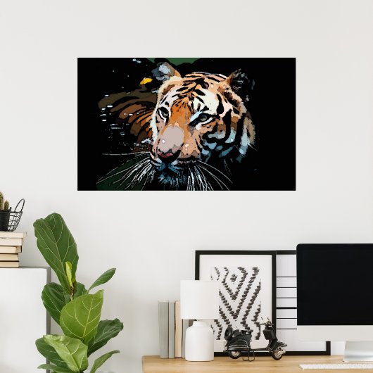 Tiger Poster Print - Pop Art Posters (Thuiskantoor)