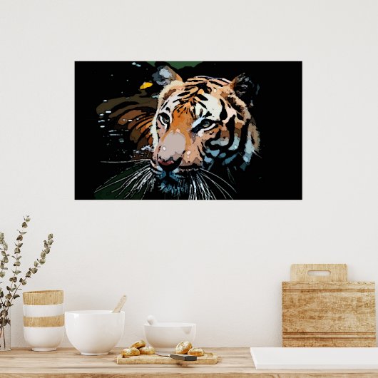 Tiger Poster Print - Pop Art Posters (Keuken)