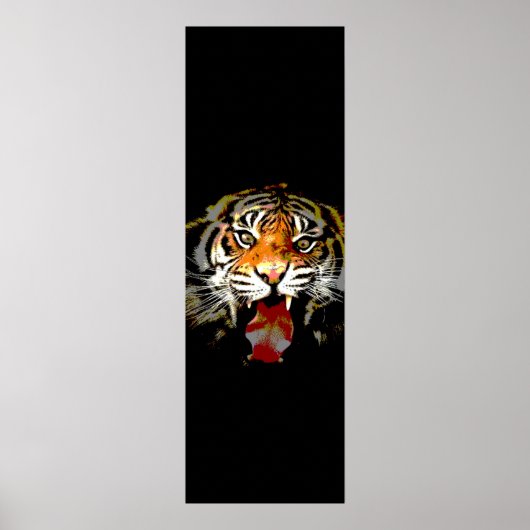 Tiger Poster Print - Pop Art Stijl Deur Posters (Voorkant)
