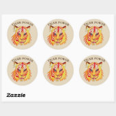 Tiger Power Classic Ronde Sticker (Vel)