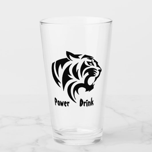 Tiger Power Drink Glas (Voorkant)