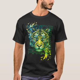 Tiger Pride Abstracte natuur moderne kunst spatten T-shirt