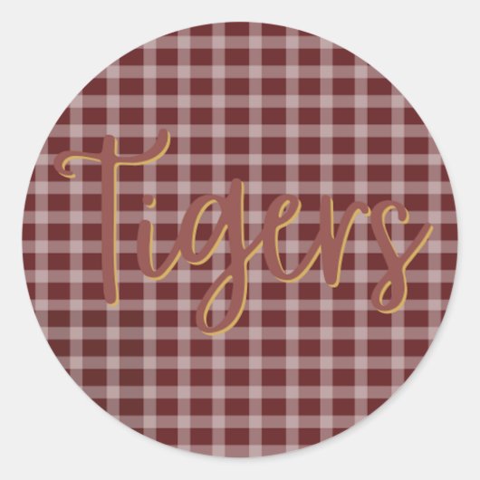 Tiger Pride Preppy Sticker (Voorkant)