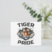 Tiger Pride Retro Tiger School Sportteam Bedankkaart (Staand voorkant)