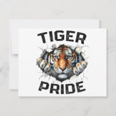 Tiger Pride Retro Tiger School Sportteam Bedankkaart (Achterkant)