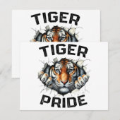 Tiger Pride Retro Tiger School Sportteam Bedankkaart (Voorkant / Achterkant)