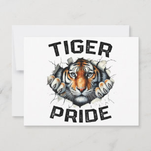 Tiger Pride Retro Tiger School Sportteam Bedankkaart