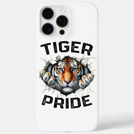 Tiger Pride Retro Tiger School Sportteam Case-Mate iPhone Case (Achterkant)