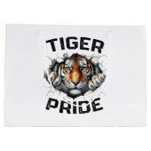 Tiger Pride Retro Tiger School Sportteam Groot Cadeauzakje (Achterkant)