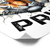 Tiger Pride Retro Tiger School Sportteam Poster (Hoek)