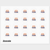 Tiger Pride School Clic Tigers Naam Persoon Ronde Sticker (Vel)