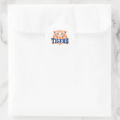 Tiger Pride School Clic Tigers Naam Persoon Ronde Sticker (Tas)
