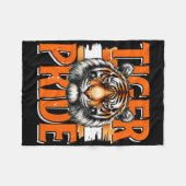 Tiger Pride Tiger School Sportteam Retro Fleece Deken (Voorkant (Horizontaal))