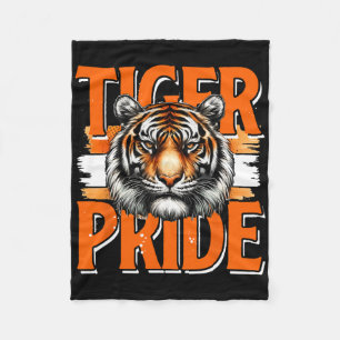 Tiger Pride Tiger School Sportteam Retro Fleece Deken