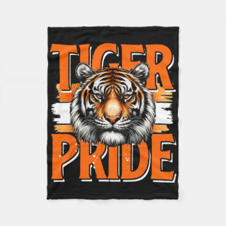  Tiger Pride Tiger School Sportteam Retro Fleece Deken