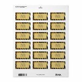 Tiger Print Adresetiketten Etiket (Full Sheet)
