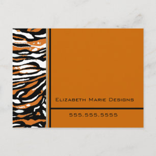 Tiger Print Business Mailer Briefkaart