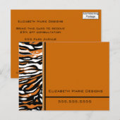 Tiger Print Business Mailer Briefkaart (Voorkant / Achterkant)