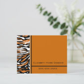Tiger Print Business Mailer Briefkaart (Staand voorkant)