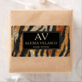 Tiger Print Elegant Wildlife Luxury Etiket (Insitu)