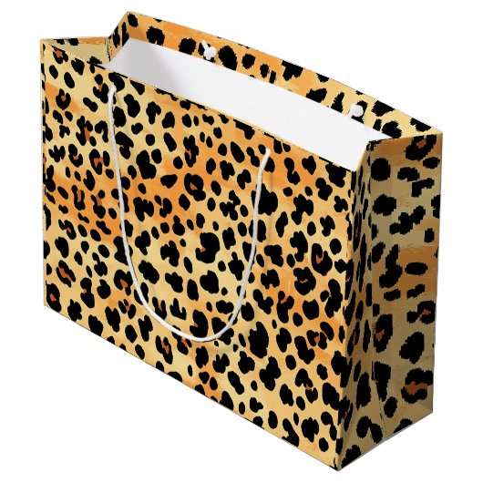 Tiger Print Gift Bag Groot Cadeauzakje (Achterkant Gekanteld)