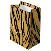 Tiger Print Gift Bag Medium Cadeauzakje (Achterkant Gekanteld)