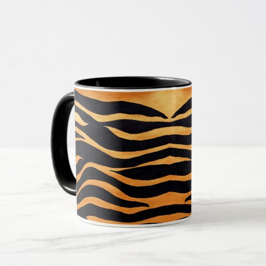 Tiger Print Golden en Black Mok (Voorkant links)
