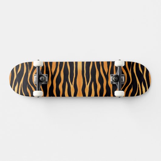 Tiger Print Golden en Black Skateboard (Horizontaal)