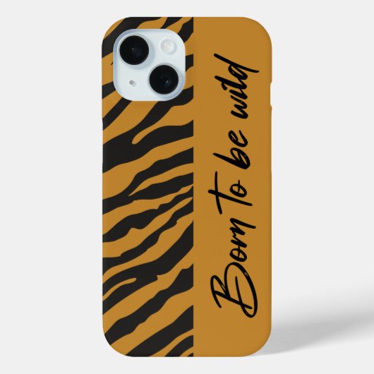 Tiger print iPhone Case Dierenpatroonpatroon Hoesj (Achterkant)