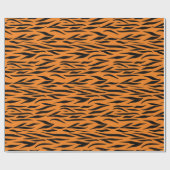 Tiger Print Jubileum Gift Sinaasappel Naadloos Cadeaupapier (Vlak)