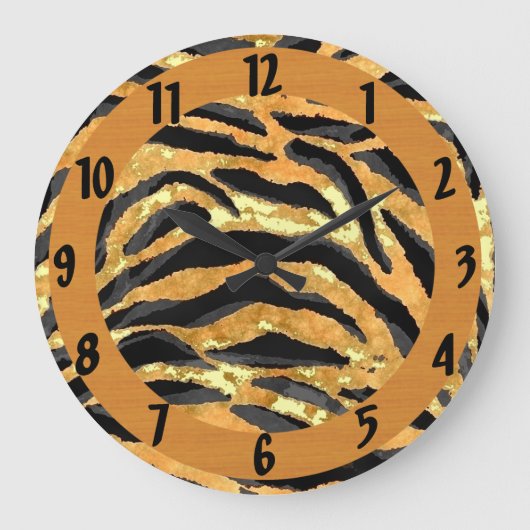 TIGER PRINT-klok Grote Klok (Voorkant)