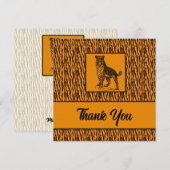 Tiger Print Professioneel Zakelijk Bedankkaart (Voorkant / Achterkant)