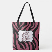 Tiger Print Red Maroon Tas Coffee Lover (Voorkant)