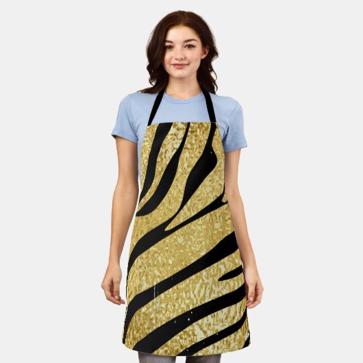 Tiger Print Schort - Stijlvolle keukenkleding (Gedragen)