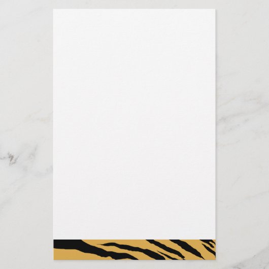 Tiger Print Stationery Briefpapier (Voorkant)