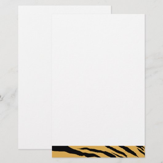 Tiger Print Stationery Briefpapier (Voorkant / Achterkant)