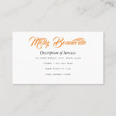 Tiger Print Stripes Stylish Boutique Visitekaartje (Achterkant)