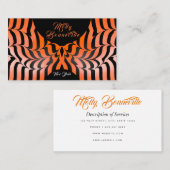 Tiger Print Stripes Stylish Boutique Visitekaartje (Voorkant / Achterkant)